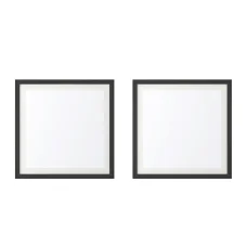 Artiss Photo Frame Set, MDF & Polystyrene Glass, 16"x16", Black, 2-Piece, Elegant Wall Display, Portrait & Landscape