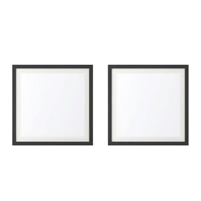 Artiss Photo Frame Set, MDF & Polystyrene Glass, 16"x16", Black, 2-Piece, Elegant Wall Display, Portrait & Landscape