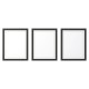 Artiss 3PC Photo Frame Set, MDF, 10"x14" Prints, Black, 38.7x30.7cm, Polystyrene Glass, Wall Hanging.