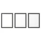Artiss 3PC Photo Frame Set, MDF, 10"x14" Prints, Black, 38.7x30.7cm, Polystyrene Glass, Wall Hanging.
