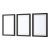 Artiss 3PC Photo Frame Set, MDF, 10"x14" Prints, Black, 38.7x30.7cm, Polystyrene Glass, Wall Hanging.