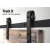 Cefito 2m Sliding Barn Door Hardware Set, Matte Black Steel, Easy Install, Supports 120kg, Suits Timber Doors