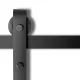 Cefito 2.44m Matte Black Carton Steel Sliding Barn Door Hardware Set, Supports 120kg, Easy Install, Smooth Rollers