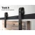 Cefito 4m Barn Door Hardware Track Set, Powder-Coated Steel, Black, Smooth Rollers, 120kg Capacity, Easy Install
