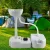 Weisshorn 43L Portable Camping Hand Wash Sink Stand - HDPE Basin, 19L Water Tank, Foot Pump, Soap Holder & Towel Rack