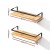 Artiss Melis Floating Wall Shelf Set of 2, Pine Wood & Black, 40cm, Stylish DIY Storage with 15kg Capacity