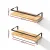 Artiss Melis Floating Wall Shelf Set of 2, Pine Wood & Black, 40cm, Stylish DIY Storage with 15kg Capacity