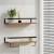 Artiss Melis Floating Wall Shelf Set of 2, Pine Wood & Black, 40cm, Stylish DIY Storage with 15kg Capacity