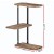 Artiss Faro Floating Wall Shelf, Solid Paulownia Wood, Rust Oak & Black, 26x13x43.7cm, 3-Tier, Customizable Storage