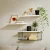 Artiss White Floating Wall Shelf Set of 3 with Metal Basket, Solid Paulownia Wood, Space-Saving Design, Easy Assembly