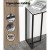 Artiss Console Table, Marble Effect, 100cm x 30cm x 78cm, White, Industrial Style, Durable & Space-Saving Design