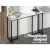 Artiss Console Table, Marble Effect, 100cm x 30cm x 78cm, White, Industrial Style, Durable & Space-Saving Design