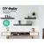 Artiss Floating Wall Shelf Set of 3 Black – Solid Wood, 3.2cm Thick, Supports 10kg, 40/60/80cm Lengths, Easy