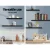Artiss Floating Wall Shelf Set of 3 Black – Solid Wood, 3.2cm Thick, Supports 10kg, 40/60/80cm Lengths, Easy