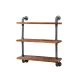 Artiss 3-Tier Rustic Industrial Pipe Shelf, Pine Wood & Metal, 61x25x98.5cm - DIY Display for Home, Office & Cafe Decor