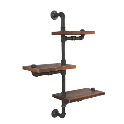 Artiss Floating DIY Pipe Shelf IVAN - 3 Tier Rustic Industrial Design | Adjustable Timber & Metal with Mounting Kit Artiss Floating DIY Pipe Shelf IVAN - 3 Tier Rustic Industrial Design | Adjustable Timber & Metal with Mounting Kit