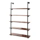 Artiss Floating DIY Pipe Shelf, 5 Tiers, Pine Wood & Metal, Industrial Style, 91x25x163cm, 10kg Capacity Per Shelf