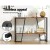 Artiss Cora 2-Tier Console Table - 106CM Walnut & Black, Sturdy Particle Board, Anti-Rust Steel, 30KG Capacity