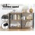 Artiss Xiah 120CM Walnut Console Table - 3-Tier Storage, Industrial Design, Particle Board & Steel, Easy Assembly