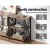 Artiss Xiah 120CM Walnut Console Table - 3-Tier Storage, Industrial Design, Particle Board & Steel, Easy Assembly