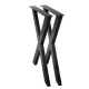 Artiss Metal Table Legs Set of 2, X-Shaped, 71x60cm, Black Iron, Industrial Style, Heavy Duty, DIY Furniture Upgrade