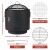 Grillz Portable Fire Pit BBQ 45cm Deep Bowl Outdoor Fireplace with Mesh Lid, Iron Body, Stainless Steel Grill, Black