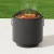 Grillz Portable Fire Pit BBQ 45cm Deep Bowl Outdoor Fireplace with Mesh Lid, Iron Body, Stainless Steel Grill, Black
