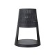 Grillz Fire Pit Deep Bowl Iron Outdoor Fireplace, 51.5x51.5x73cm, Mesh Screen, Built-in Log Storage, Black