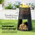 Grillz Fire Pit Deep Bowl Iron Outdoor Fireplace, 51.5x51.5x73cm, Mesh Screen, Built-in Log Storage, Black