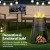 Grillz Fire Pit Deep Bowl Iron Outdoor Fireplace, 51.5x51.5x73cm, Mesh Screen, Built-in Log Storage, Black