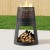 Grillz Fire Pit Deep Bowl Iron Outdoor Fireplace, 51.5x51.5x73cm, Mesh Screen, Built-in Log Storage, Black