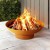 Grillz 80cm Iron Fire Pit Bowl Outdoor Patio Fireplace, Deep Dish, Natural Rust Finish, Portable, Multi-Fuel, Durable