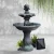 Gardeon 93CM Black Solar Water Feature Fountain - 3-Tier Bird Bath with Polyresin, Solar Panel, and Pump Kit