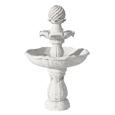 Gardeon Solar Water Feature 3-Tier Fountain, Polyresin Ivory, 93CM, with Pump Kit, Indoor/Outdoor Bird Bath Decor