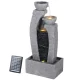 Gardeon Solar Fountain Water Feature: 3-Tier Cascading Polyresin Design, LED Lights, 76CM Tall, Indoor/Outdoor Use