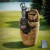 Gardeon Solar Fountain 80CM - Polyresin Cascading Water Feature with Pump, Solar Panel, and Battery for Outdoor/Indoor