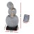 Gardeon 80CM Grey Solar Fountain Bird Bath with LED Lights - Polyresin, Energy-Efficient, Indoor/Outdoor Decor