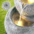 Gardeon 80CM Grey Solar Fountain Bird Bath with LED Lights - Polyresin, Energy-Efficient, Indoor/Outdoor Decor