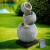 Gardeon 80CM Grey Solar Fountain Bird Bath with LED Lights - Polyresin, Energy-Efficient, Indoor/Outdoor Decor