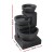Gardeon 3-Tier Solar Cascading Fountain with LED Lights, 60CM Blue Polyresin Bird Bath, Weatherproof & Eco-Friendly