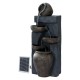 Gardeon Solar Water Feature Cascading Fountain, 5 Tier Polyresin Bird Bath, 99CM, Indoor/Outdoor, Energy-Efficient