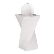 Gardeon 85CM Solar Fountain Bird Bath with LED Lights, Polyresin Twist Design, Maintenance-Free, Indoor/Outdoor Use