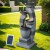 Gardeon 3-Tier Solar Fountain, Grey Polyresin, 90cm, Indoor/Outdoor, LED Lit, 350L/h Flow, Solar-Powered with Battery
