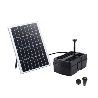Gardeon Solar Submersible Water Pond Fountain Pump with Filter Box, 1190L/H, 6FT Lift, 5m Cable, 20W Panel