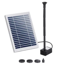 Gardeon Solar Pond Pump Submersible Water Fountain Kit - 4.4FT Lift, 250L/H Flow, 4 Nozzle Options, Energy-Efficient