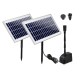 Gardeon Solar Pond Pump Fountain Kit - 2 Panels, 7.2ft Lift, 1100L/H Flow, Energy-Efficient, Indoor/Outdoor Use, Easy