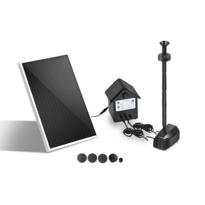 Gardeon Solar Pond Pump Fountain Kit: Submersible, 4ft Lift, LED Lights, Rechargeable Battery, Energy Efficient, 250L/H Gardeon Solar Pond Pump Fountain Kit: Submersible, 4ft Lift, LED Lights, Rechargeable Battery, Energy Efficient, 250L/H