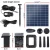Gardeon Solar Pond Pump with Battery Kit, LED Lights, 610L/H Flow, Adjustable Height, Dual Nozzles, Indoor/Outdoor Use