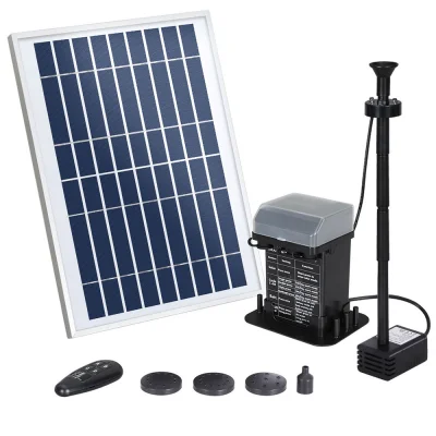 Gardeon Solar Pond Pump Fountain Kit with LED Lights, 5.2FT Lift, Remote Controlled, Battery Backup, 270L/H Flow
