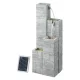 Gardeon Beige 4-Tier Solar Fountain - Indoor/Outdoor, Polyresin, LED, Energy-Efficient, Easy Install, 30x26x86CM